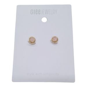 Glee Admiration Studs- Rose Quartz